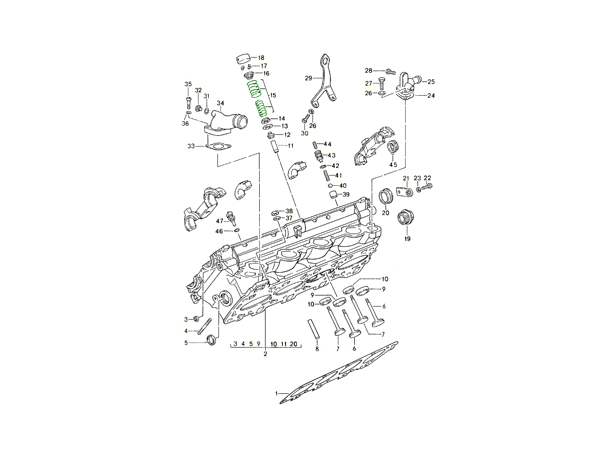 Porsche 944S2 968 Valve Spring 94410590707 94410590703 94410590707