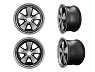 18' Fuchs Alloy Wheels SET OF 4 in Silver 8.0J & 10J For Porsche Car - 999362S188052, 999362S181065