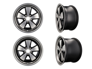 18' Fuchs Alloy Wheels SET OF 4 in Silver 8.0J & 10J For Porsche Car - 999362S188052, 999362S181065
