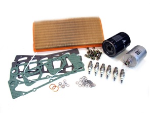 Service maintenance kit for Porsche 911 1974 - 1977 2.7ltr  Large Kit Oil, Air Filters,  Spark plugs, + More - 91110095601, 00004400204