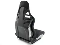 Track Bucket Sports Seat - DTX RECLINE, Black Leather - SCRATCHES ON BACK - 9997809100, 9997809110