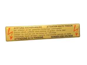 Sticker Danger High Voltage. Porsche 964 / 993 / 928 - 96470116300 - PAKAH993