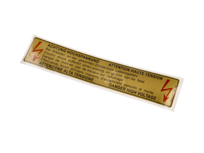 Sticker Danger High Voltage. Porsche 964 / 993 / 928 - 96470116300 - PAKAH993