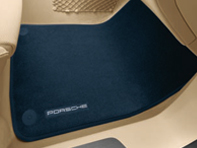 Floor mats with Nubuck edging. Porsche 970.1 Panamera  2010   RHD - Right hand drive - 97055106301dk4