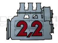 2.2L Engine Sticker for Rear Window. Porsche 911 70-73 - 91170110200
