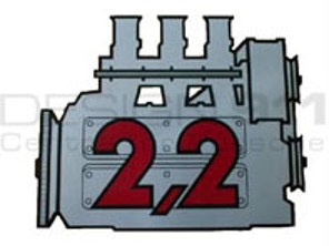 2.2L Engine Sticker for Rear Window. Porsche 911 70-73 - 91170110200
