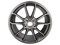 20' GT4 Alloy Wheels in Platinum (satin-gloss). Original Porsche - 98104460302, 00004460719