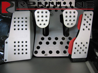Rennline Aluminium 4 Piece Pedal Set Perforated. Porsche 911/912/930 Targa + Cab/ 964/993 Manual - P44.21.13, P442113