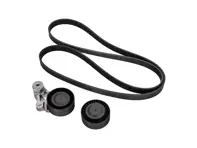 Drive belt tensioner lever, pulley & Belt. Porsche 718 Boxster / Cayman 2.5L - 0PB145257, 9A210221100, 0PB903308, 9A210222500