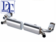 Sport Exhaust Porsche 996 Turbo with 200 SPORTS CELL CATS -DesignTek - 125949, 55-PS103, 99611102775, 99611102776, 99611198775, 99611198777
