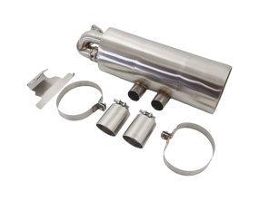 Exhaust Muffler / Silencer Rear box with Valves Sports 'GT3' style DesignTek. Porsche 911 1975-89 - 93011102200, 93011102203, 93011104300, 93011104301, 93011104303