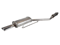 Rear exhaust, Original style, Stainless Steel, with polished tailpipe Porsche 924 2.0L 1976-88 - 92.403S, 92403S, 1620608300, 477253125K, 477253125, 477253125S - 1620608300