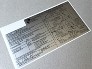 Emission sticker for engine lid. Porsche 944 (1986) USA/CANADA - 94400611510