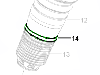 Shock Absorber clamp Front (Air Suspension type). Porsche 970 Panamera - 97034360300