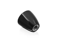 Button for seat backrest adjustment, Black. Porsche 356B / 356C - 64452171500