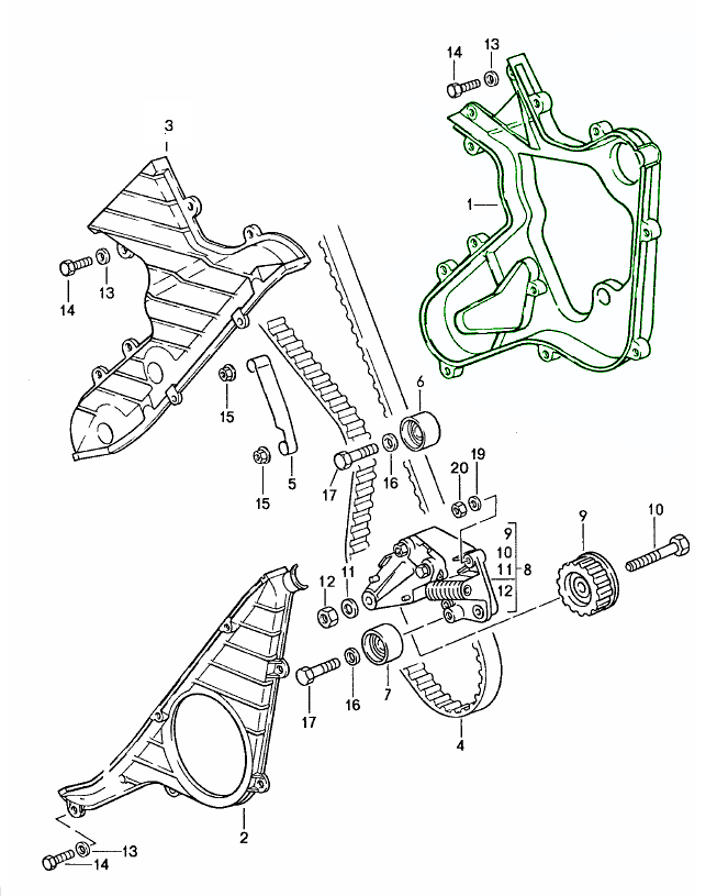 Porsche 944 Camshaft Belt Cover 94410503906 94410503906 Design 911