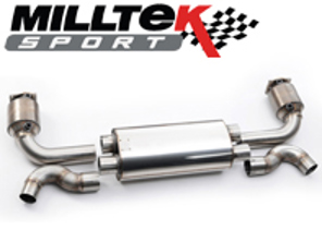 Sports Exhaust Muffler with SPORTS CATS (ROAD) Rear box Porsche 997 Turbo Gen2 MILLTEK SPORT