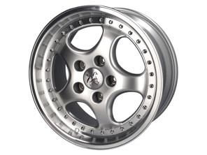 18' KT2 Split Rim Look Alloy Wheel 8.5J ET52 - Silver finish Porsche PCD5/130 - KT2S018, KT2S01808552, KT2S01809552