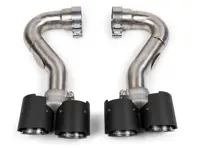 Exhaust Tail Pipes Deluxe Quad Style in Carbon Fibre. Porsche Cayenne 955 S - 95511100020, 95511125110, 95511125111, 95511125210, 95511125211 - FS.POR.955V8.QDTC