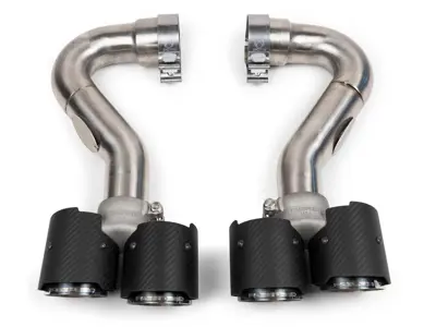 Exhaust Tail Pipes Deluxe Quad Style in Carbon Fibre. Porsche Cayenne 955 S - 95511100020, 95511125110, 95511125111, 95511125210, 95511125211 - FS.POR.955V8.QDTC