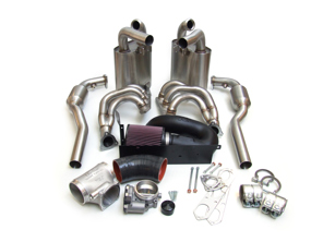 Exhaust Package + Plenum 82mm Throttle Body + Induction Kit Porsche 996 C2 / C4 / C4S - 97182, 57-7000, 3606009602, 3606309601, 3606109961, 99611112257, 99611113254, 99611198404, 99611113274, 99611113275, 99611113270, 99611198405, 99611113168, 99611198504, 99611113174, 99611113175, 99611113170, 99611198505, 99611112157, 99611113154, 99760511601, 99711152000, 99611110800, 90037818301, 90037810501, 90038000501