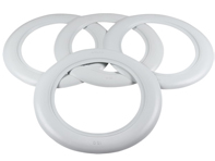 15' Wheel cover set, White. Porsche 356 - AC601215A, 8160300510