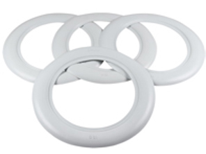 15' Wheel cover set, White. Porsche 356 - AC601215A, 8160300510