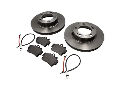 FRONT Brake Pads and Brake Disc Package for Porsche Boxster 986 2.5L / 2.7L 1997-04 - 98735193903, 98635140105, 99661236501, 98735193903BRE, 98635140105BRE, P65007, 98635139311, 98635193911, 98635193913, 98635193915, 98735193902, 98735193904, 09948211, 99661236500