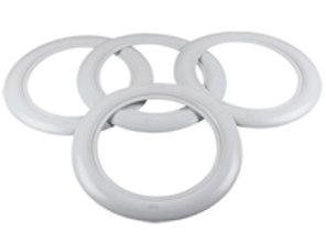14' Wheel cover set, White. Porsche 356 - AC601214A, 8160300410