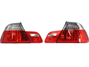 Rear Indicators Lamps Lights LED Clear & Red BMW 3 Series E46 Convertible ONLY - 0001214998, 1214998