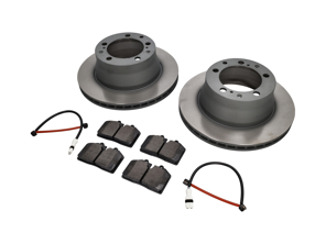 Rear brake pads and brake disc package. Porsche 944 S2 3.0L 16V 1989-91 Sebro - 95135204105, 94461236502, 96435193903, 95135193908, 95135204102