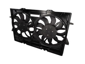 Water radiator fan with cowling. Porsche 95B Macan - 95B121003, 95B121003A, 95B121003B, 95B121003C, 95B121003E