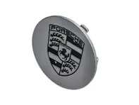 Wheel Cap silver with black crest for Porsche - 993361303119A1