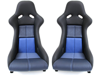 Seats in RennSport Style, Black-Blue. Porsche 964 / 993 - P964108-S, P964108