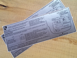 Emission sticker for engine lid. Porsche 911 (1983) USA (California) - 93000651322