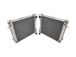 Aluminium Coolant Radiators (pair). Porsche Boxster 986 / 996 / 996 GT3 - 8MK376714291, 8MK 376 714-291, 99610613151, 99610613150, 8MK376713791, 8MK 376 713-791, 99610613251, 99610613181, 99610613281, 7044, 99610603753ALU