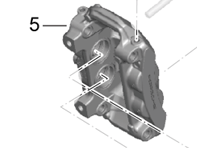 Brake caliper, FRONT. Porsche 997.2 C2/C4 / 991.1 C2/C4 - 9973514220E, 9973514210E