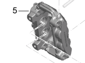 Brake caliper, FRONT. Porsche 997.2 C2/C4 / 991.1 C2/C4 - 9973514220E, 9973514210E