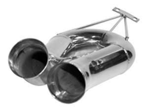 Exhaust Muffler / Silencer Long Neck G-Pipe. Porsche 964 / 965 - 1620400600, 92.220SL