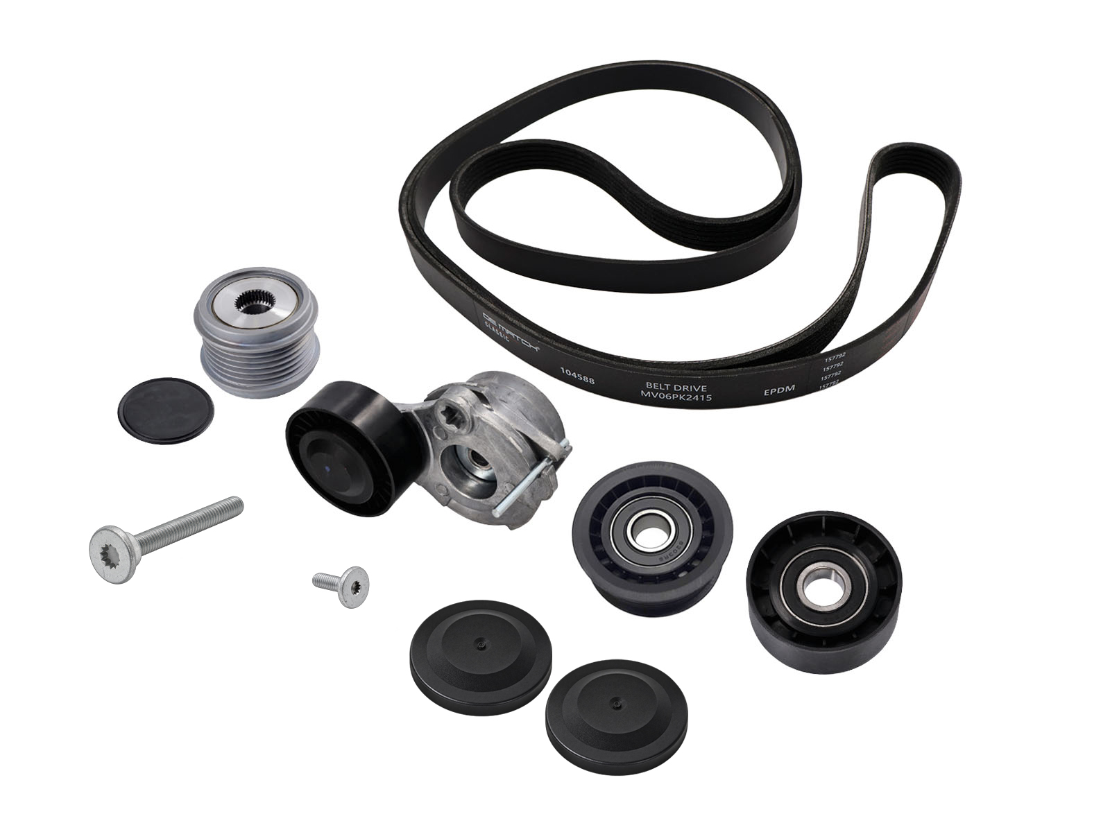 Drive Belt and Pulley Kit. Porsche 95B.1 Macan Diesel 3.0L 2014-18 - 958903137, 95510211801, 95510211921, 958903133, 94660395500/1
