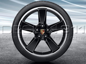 20' 991.2 Turbo 'Sport Classic' in BLACK Alloy Wheels & Tyres Original Porsche - 99104460364