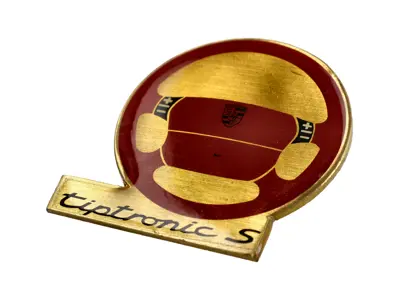 Pin Badge 'Steering wheel - tiptronic S' Gold/Red
