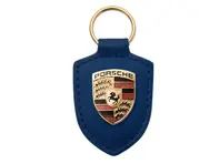 Porsche Crested Leather Keyring, BLUE - WAP0500950E
