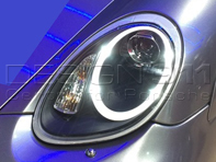 HEADLAMP PROJECTOR XENON + AURORA LIGHT Porsche 987 05-08 BLACK LENS RHD - 987631012