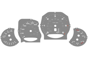 Dial face set, KMH. Porsche 970 Panamera diesel