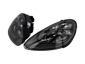 Headlamp Led Upgrade 2023 PDLS style High Beam Laser Porsche Cayenne 958.1 2011-2014 LHD - 95863117300, 95863117301, 95863117400, 95863117401