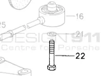 Gearbox Bracket Hexagon-Head Bolt.  Porsche 993 C2 - 90008203409
