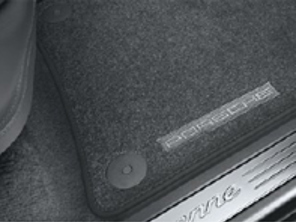 Floor mats with Nubuck edging 'Climatronic'. Porsche 958 Cayenne  RHD - Right hand drive - 95804480062