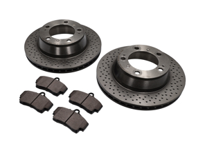 REAR Brake Pads and Brake Disc. Package Porsche 997 C2/ C4 - 99635240104, 98635293911, 98635293910, 99635240104BRE, 98635293911BRE, 99661236501, 90026904701, 99907340201, 99635295901