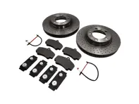 FRONT Brake Pads and Brake Disc Package Porsche 997 3.8L C2S by SHW - 9963514XX04BRE, 99635141004, 99635140904BRE, 99635140904, 9963514XX04, 99635194913BRE, 99635194913, 99761275701, 99761267801, 99635108901
